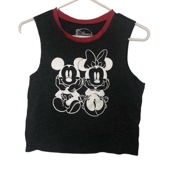 Disney Tops - Disney Cropped Tank Top, Mickey & Minnie Mouse, Size Small